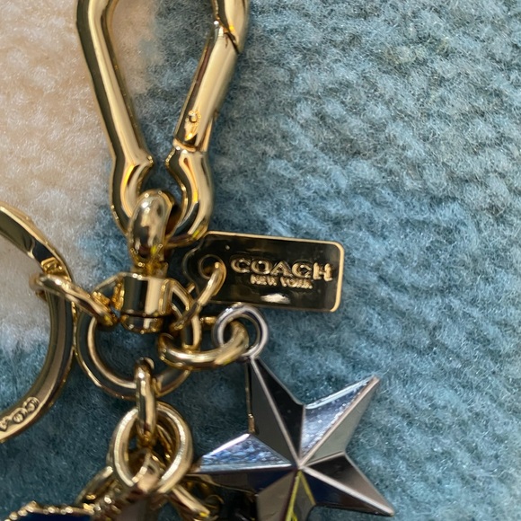 Coach Feather Star Gold Keychain with Stars - Picture 2 of 7